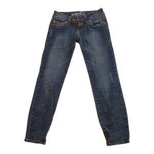 HYDRAULIC JEANS SZ 3/4 Juniors Audrey Cigarette Dark Wash Distressed Blue Jeans